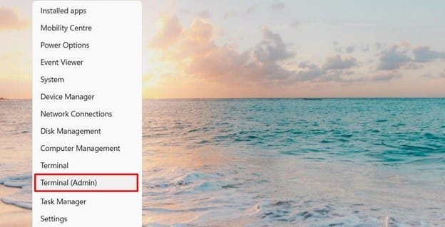 Run it as an Administrator Using the Power User Menu